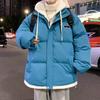 New Autumn and Winter Leisure Sports Versatile Men and Women Couple Cotton Clothes Fake Two Hooded Thickened Warm Cotton Coat
