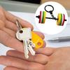 Fitness Enthusiast Gift Removable Rubber Dumbbell Keychain Gym Inspired Travel Accessory Modern Bag Ornament