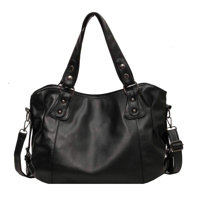 Damen Große Kapazität Schulter Lässige Tragetasche Laptop Geräumige Handtasche Weiches Leder Crossbody Business Schwarze Große Tasche A4 Sac A Main