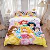 Princesses Gowns Print 3Pcs Bedding Setduvet Cover With 2 Bedropillowcase Home Birthday Gift