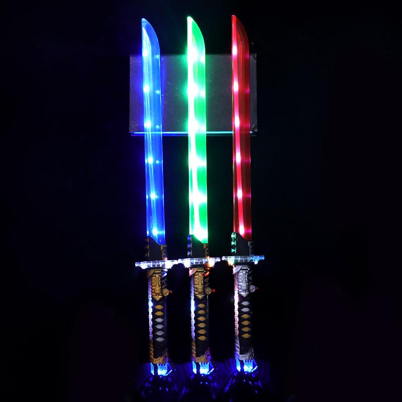 75CM Children's Luminous Samurai Sword Toy with Flashing Music and Seven Colors