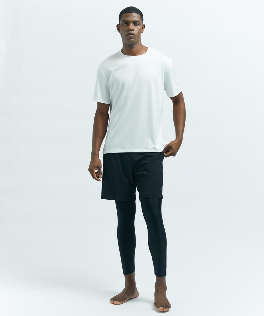 Leijibi Freemove Running Essentials Men'S 9/1 Length 2-In-1 Leggings Pants Black