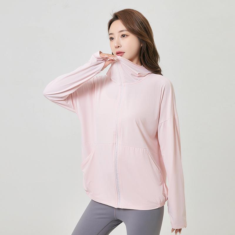 

Женская шаль с капюшоном для защиты от солнца UPF 50+ - Дышащий нейлон XL (Weight 120-160 lbs) розовый