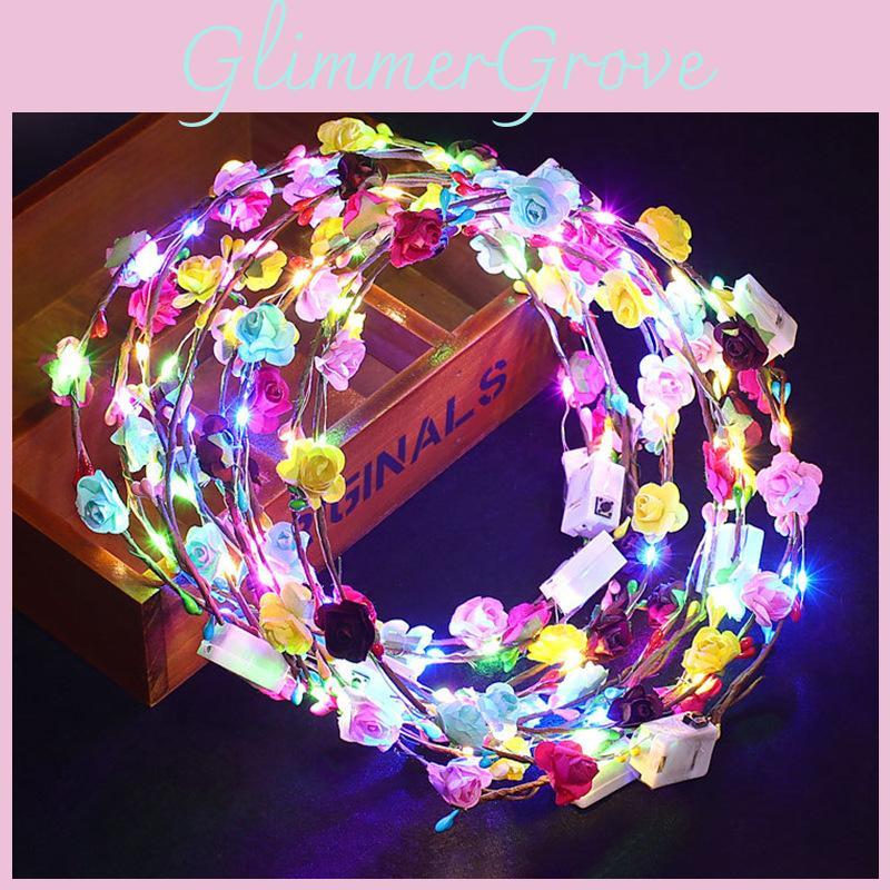 Lighted Floral Headpiece For Kids And Adults Perfect For Photography And Gifts
