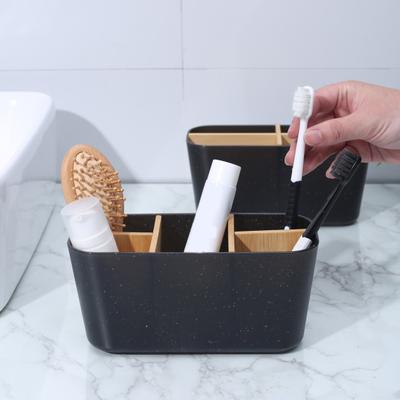 Desktop Storage Box Toothbrush Holder Large Capacity Multi-compartment Sundries Case Makeup Container Bathroom Accessories