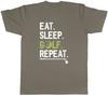 Eat Sleep Golf Repeat Unisexs TShirt Funny Hole in One Tee Gift