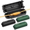 BN-LINK 3er-Pack Outdoor-Verlängerungskabel-Sicherheitsabdeckung, Schwarz | Wasserdichter Kabelverbinderschutz für Lichterketten, Outdoor-Werkzeuge, Feiertagsbeleuchtung,