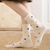 5 Pairs of Women's Diamond Volume Flower Socks
