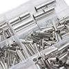 380PCS Non Insulated Butt Connectors Tinned Copper Uninsulated Wire Butt Splice Connectors For 26 To 6 AWG Wire Electrical