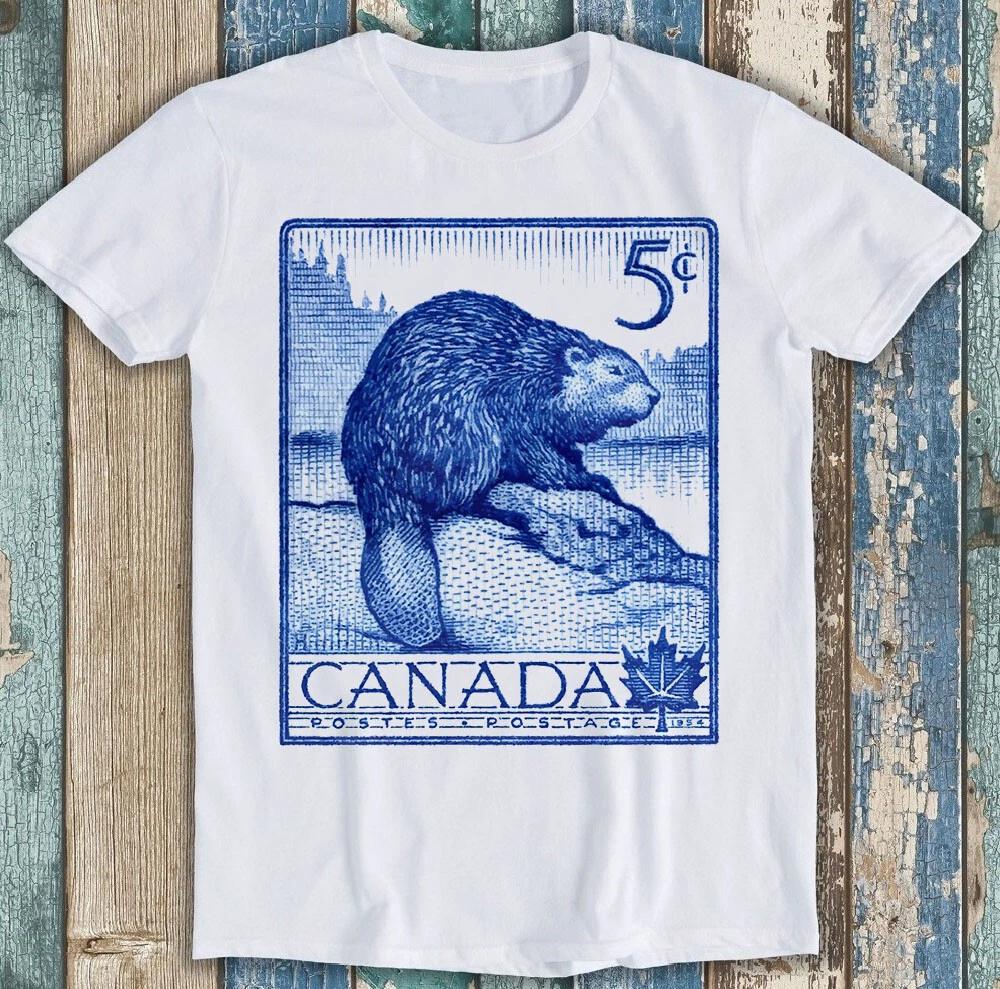 1954 Canada Beaver Postage Stamp Best Seller Funny Gift Tee T Shirt M1632