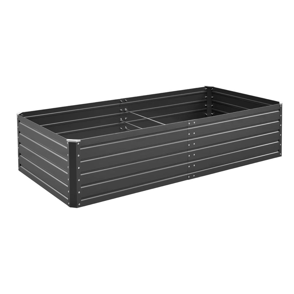 VEVOR Metal Raised Garden Bed, 6.7 X 3 X 1.5 Ft Outdoor Galvalume Planter Garden Box, Open Bottom Design