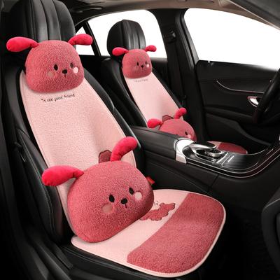 Coprisedile per Cucciolo Divertente 2025 Nuovo Tessuto in Pile Autunnale Pelle PU Caldo Confortevole Installazione Rapida Adatto alla Maggior Parte delle Auto