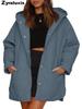 Casaco de Inverno Feminino Ins Casual Acolchoado Com Capuz Leve para Mulheres