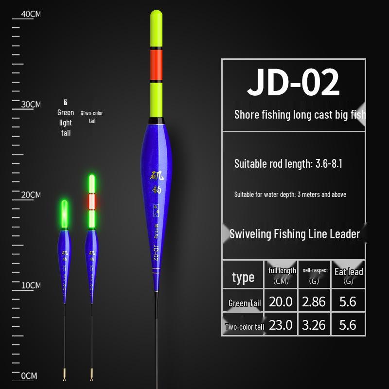 Dual-Use Electronic Fishing Float - Long Cast Sliding Rig for Day & Night, Big Fish and Carp, with Eye-Catching Night Light