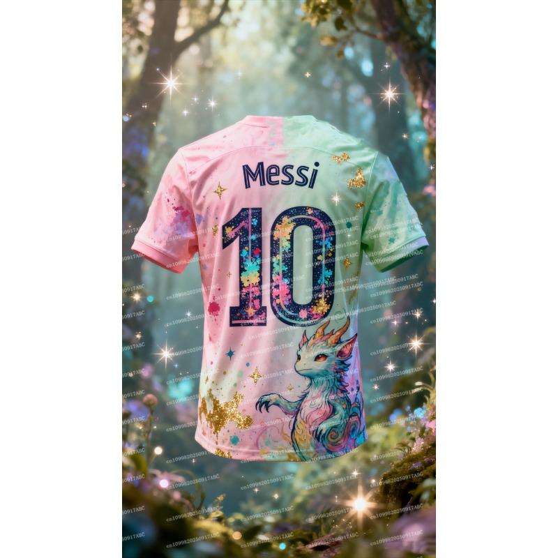 Nová příchozí Messi dres tričko Pánský dres Dámské tričko Ležérní oblečení Dárek pro fanoušky Top pro dospělé Letní tričko Top Dětské tričko