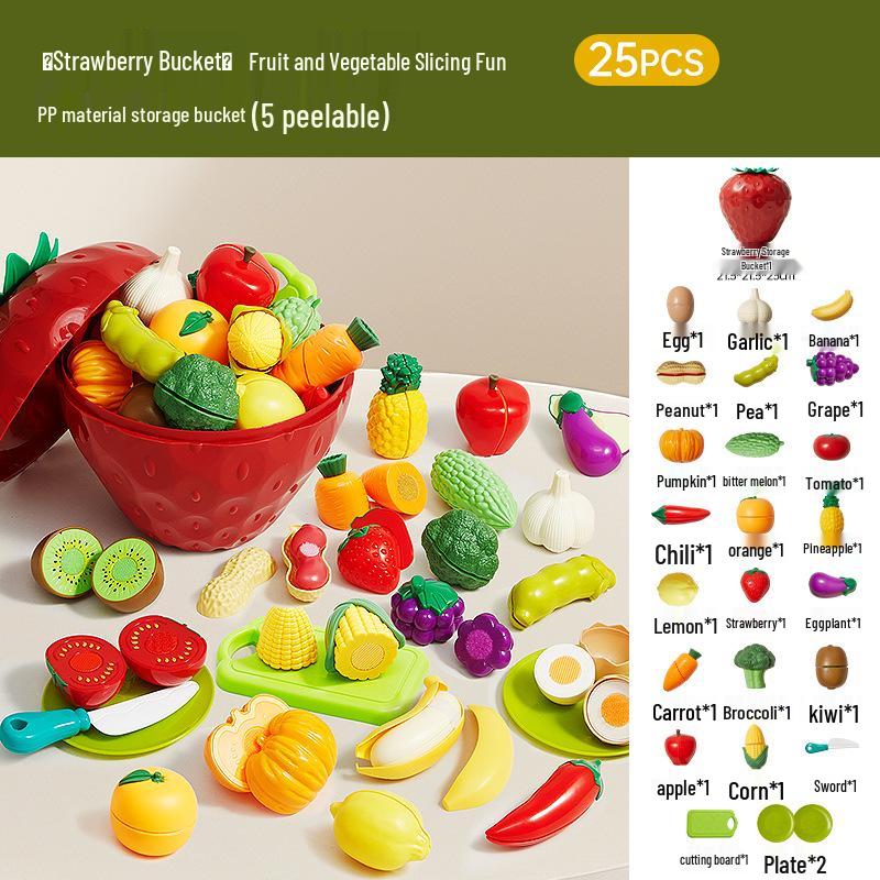 Beiensh Kids' Fruit & Vegetable Cutting Toy: Chewable Playset for Boys and Babies - Gift Idea