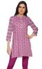 Moomaya Printed Side Slit Short Kurta Tunic For Women Summer Wear Ladies