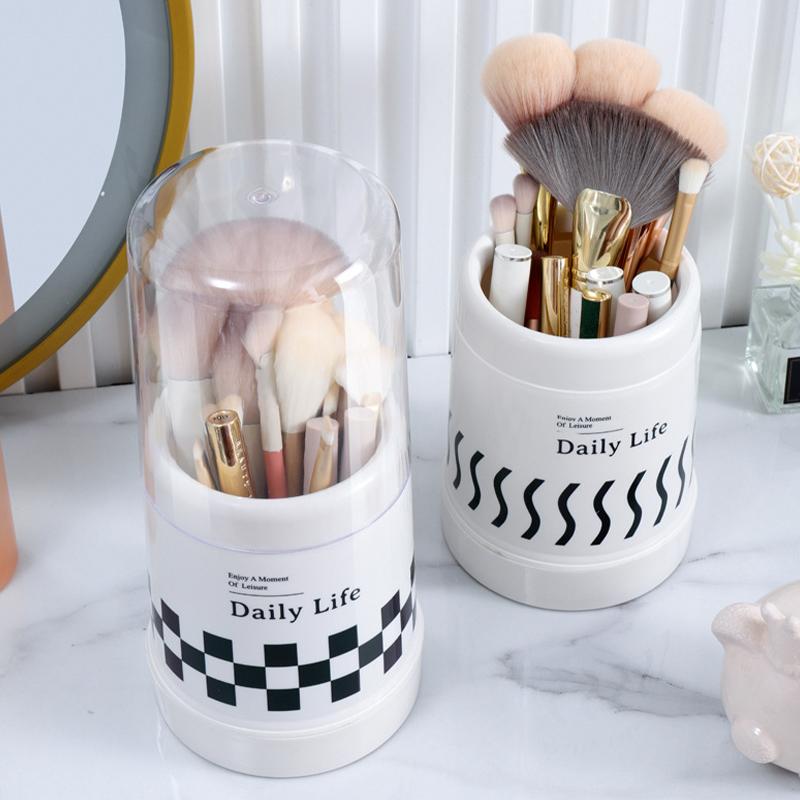 Seau à baguettes anti-poussière Porte-ustensiles avec drainage Organisateur pour baguettes, cuillères et fourchettes