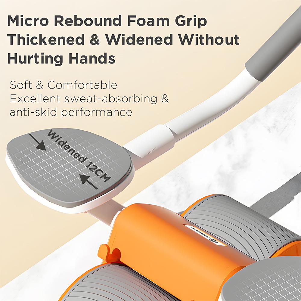 Ab Roller Wheel Automatic Rebound With Elbow Support Flat Plate Exercise Wheel Silence Abdominal Wheel Home Exercise Equipment