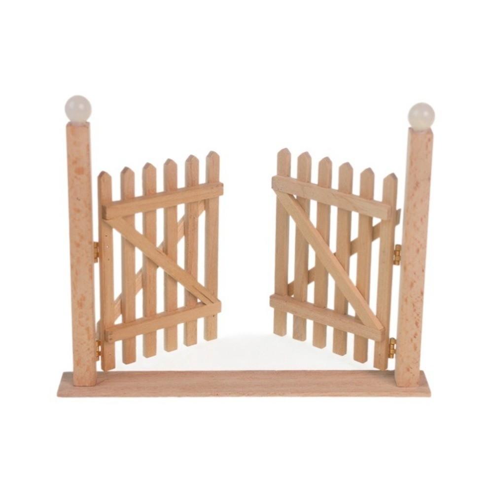 1:12 Scale Dollhouse Fence Door Decoration Toy Dolls House Garden Furniture  for Fairy Garden