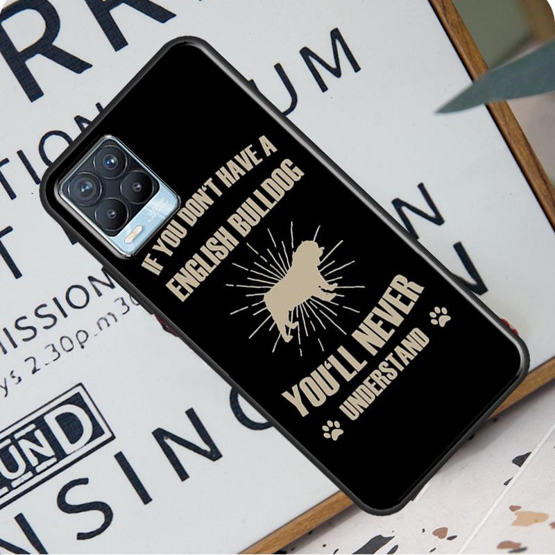 English Bulldog Heartbeat For OnePlus 9 Pro 8T 9R Nord 2 Phone Case For Realme 6 7 8 Pro 8i GT Master GT Neo 2 C21
