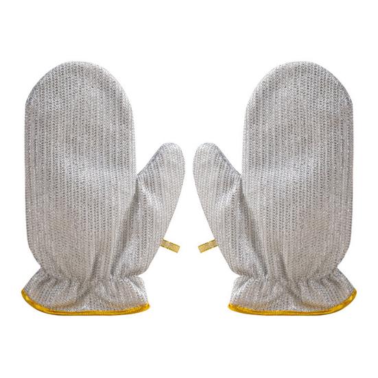 2 Stück Spülhandschuhe Multifunktionale Reinigungshandschuhe mit Stahldraht Wasserdichte Haushaltshandschuhe