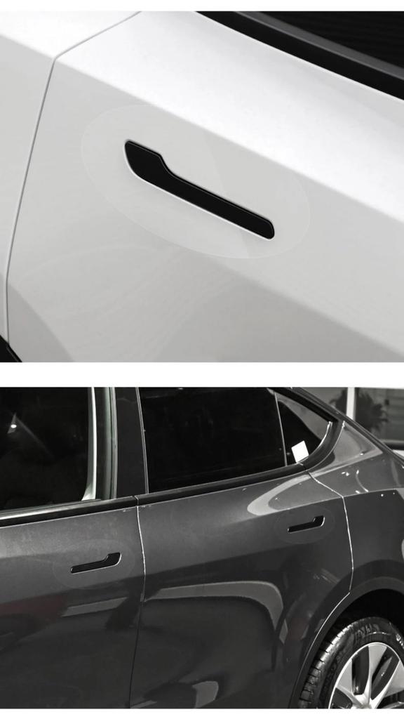GAIYEJX TPU Door Handle Scratch Protector Film for Tesla Model 3 Y 2017-2023 Transparent Black Paint Protection Car Sticker 8pcs Set