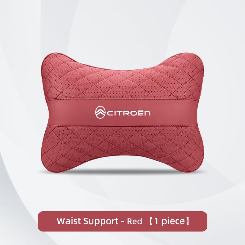 Car Headrest and Lumbar Support Set Comfort Neck Pillow Keychain For Citroen C4 C3 C5 C5X e-C4 X e-C3 C-Elysee Berlingo C1 C6 C2 YX3