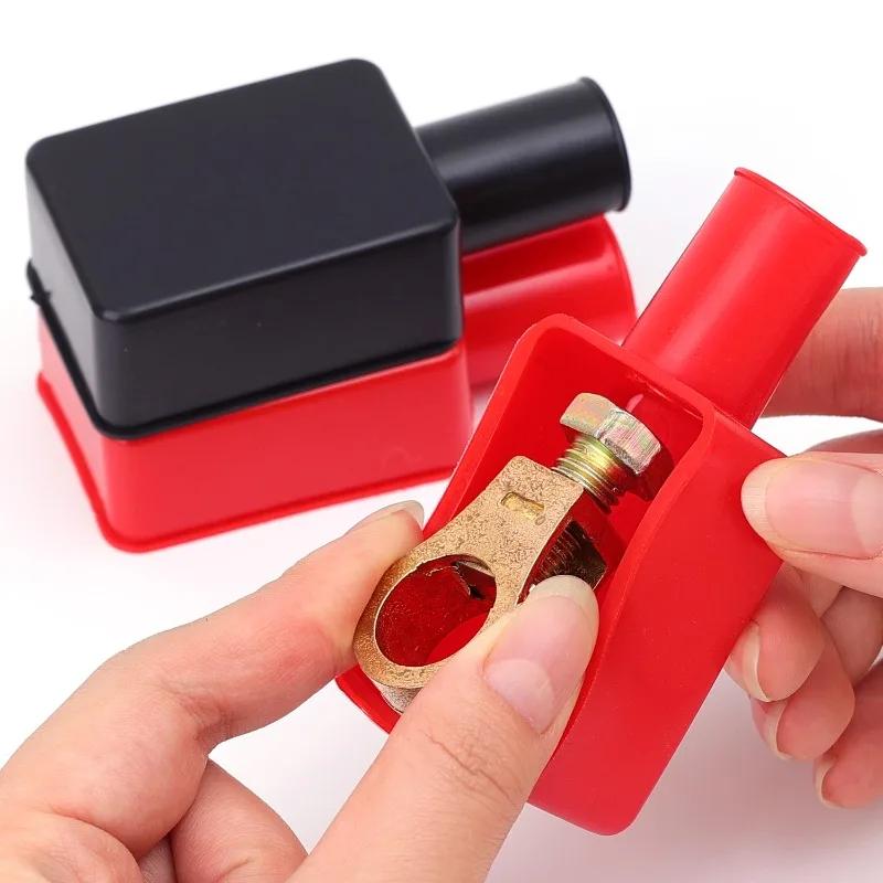 Car Battery Pole Positive and Negative Protection Cover Soft Plastic Flexible Battery Terminal Insulator Protective 2-10pcs