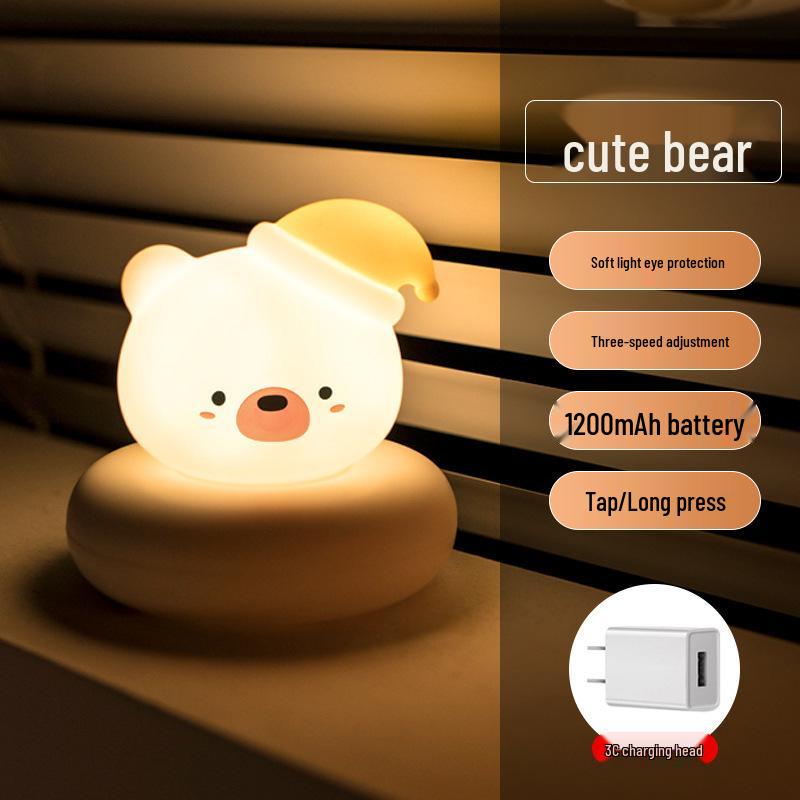 Rechargeable Eye-Friendly Night Light for Kids & Postpartum Mothers - Touch-Control Desk Lamp