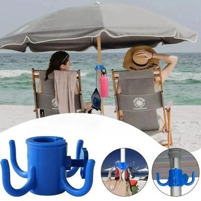 Portable Outdoor Beach Umbrella Hooks Hanger Versatile Space-saving Four-corner Hook Useful Wear-resistant Umbrella Accessories