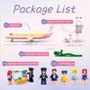 Non-Toxic 383Pcs Holiday Airplane Building Blocks Dream Pink Plane Model Bricks Creative Desktop Deco Educational Diy Toys For Kids Gifts