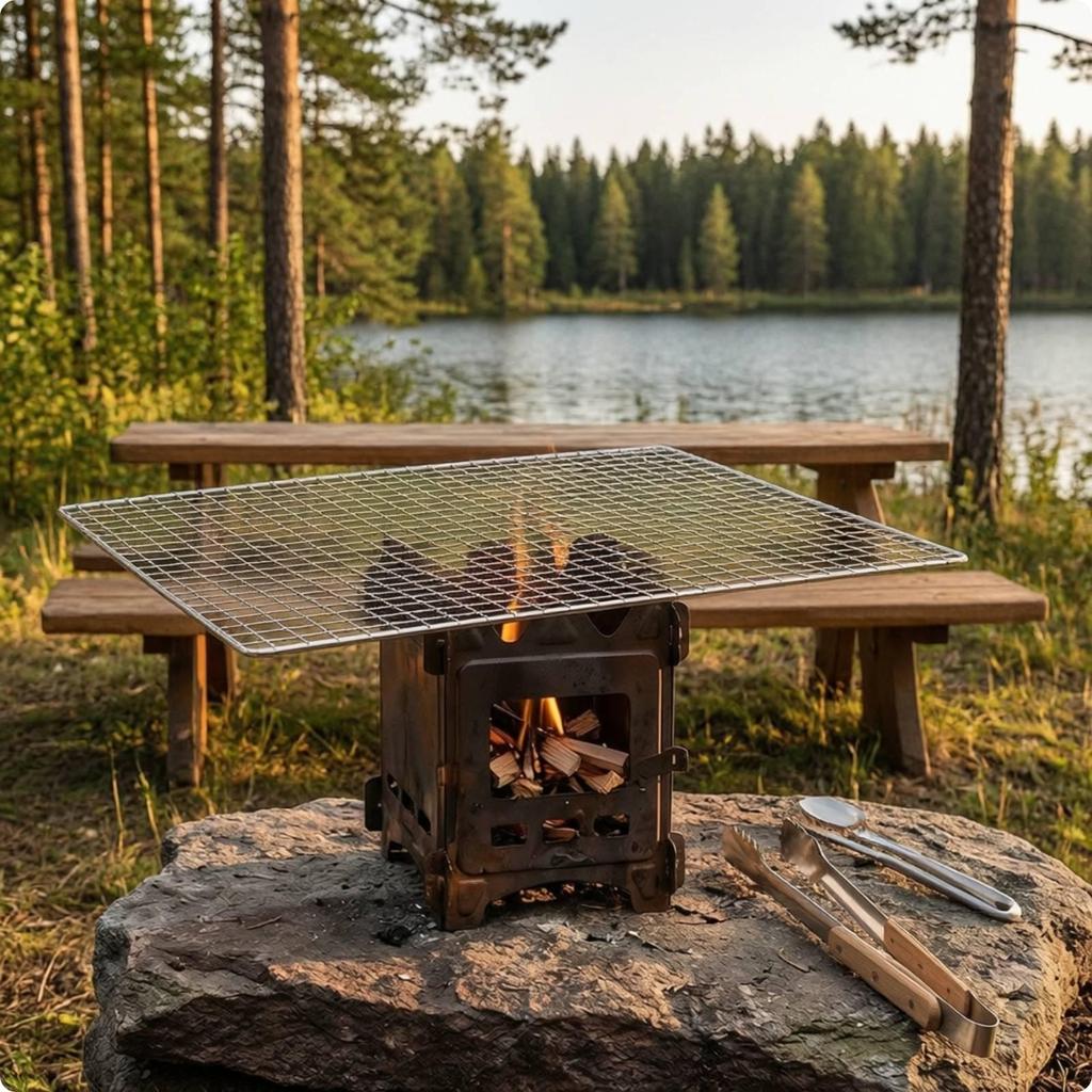 Stainless Steel Grill Mesh Easy To Clean Grate for Camping