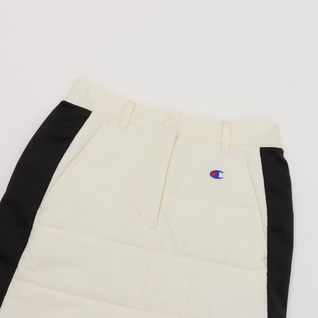 Champion Quilted and with a Golf Style Women's Skirt, Padded, Stretch, Water-Repellent, Windproof, Warm, One-Point Logo, (CW-CG205-020-M)