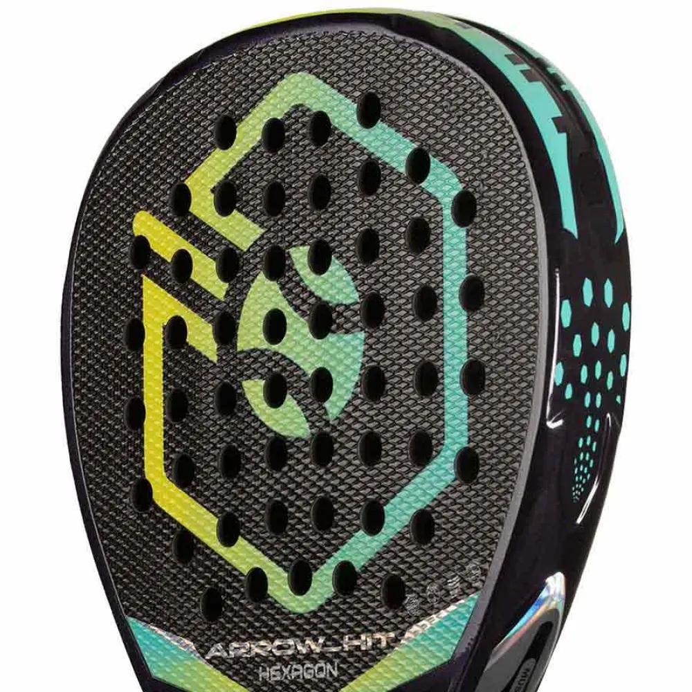 Adidas arrow hit hexagon padel racket 100% carbon green