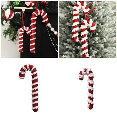 Foam Candy Cane Ornament Christmas Crutch Hanging Pendant Decoration for Festival Home Display Holiday Party Supplies