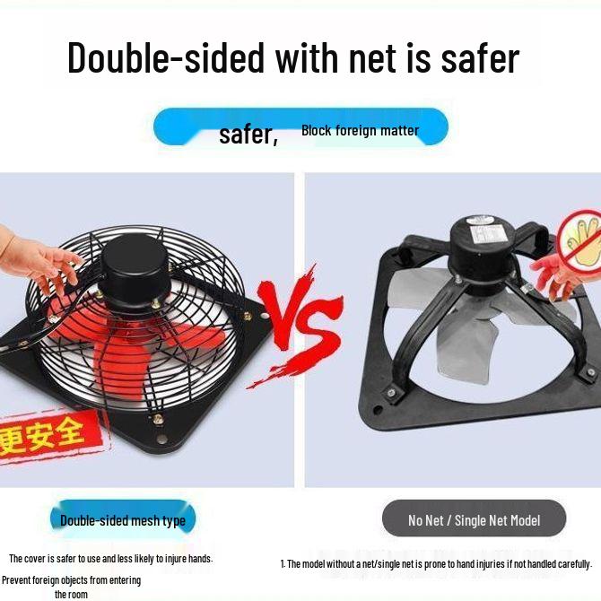 Powerful Silent Exhaust Fan for Kitchen and Bathroom - Oil Fume Ventilation