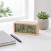 Digital Alarm Clock Easy to Read Wooden Compact for Nightstand