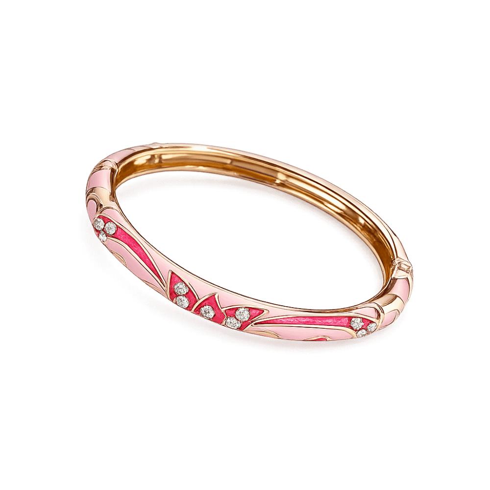 Eleganter Cloisonné Offener Armreif Zink Zink Zinklegierung Retro Hof Blumiger Armreif Vintage Emaille Armband Mode