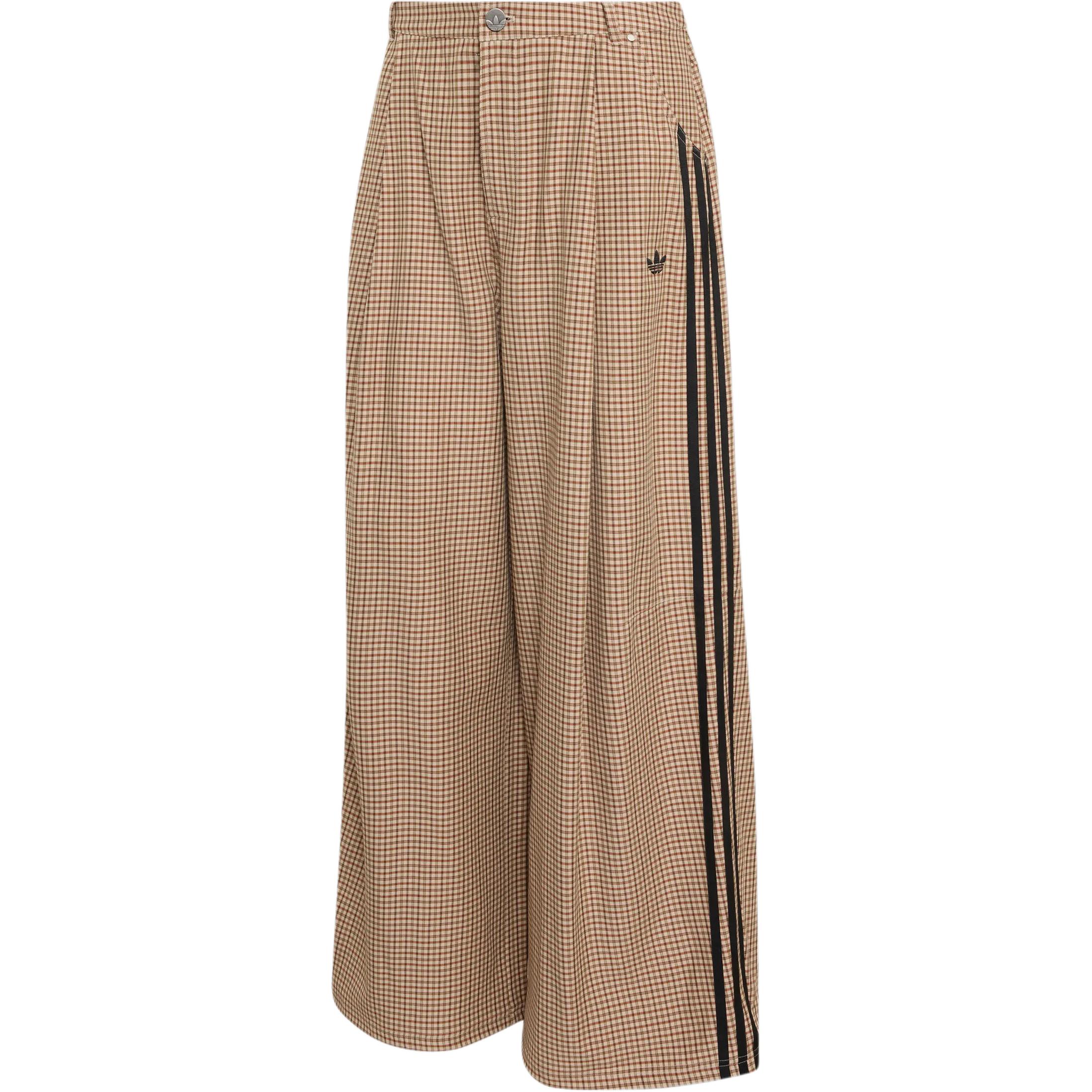 Adidas Originals Locker karierte Retro-Farbblock-Streifen-Karomuster Lässige Sporthosen Damen Hosen LE8309 M