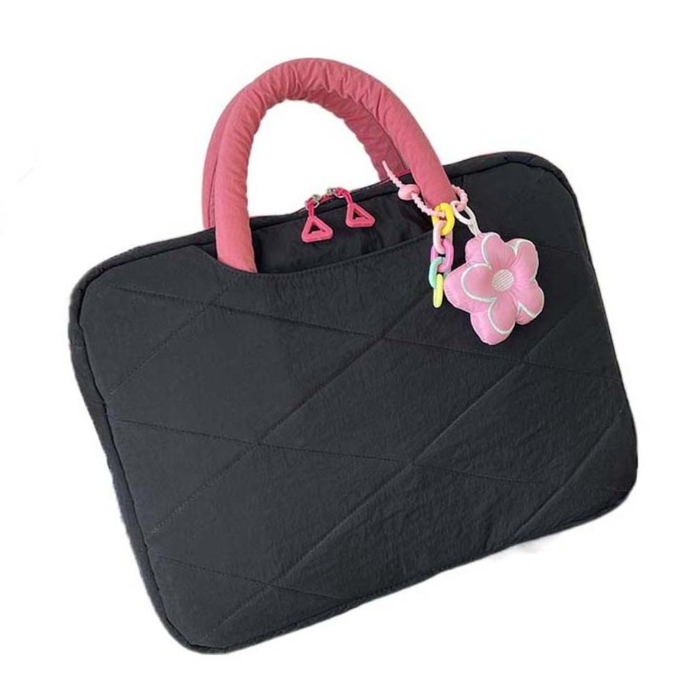 Handle Style Computer Handbag With Flower Pendant Laptop Bags Laptop Case Laptop Sleeve  Office