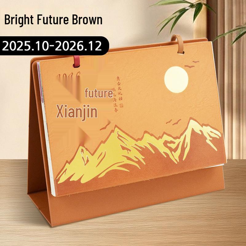 Luxury Leather 2026 Desk Calendar Set: Custom Corporate Gift for Business Meetings