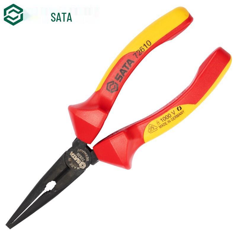SATA VDE 1000V Insulated Long Nose Pliers