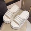 Spring Summer Lady's Chunky Platform Slippers Wedge Heels Sandals Women's Non Slip Outdoor Flip Flops Mujer Soft Thick Bottom