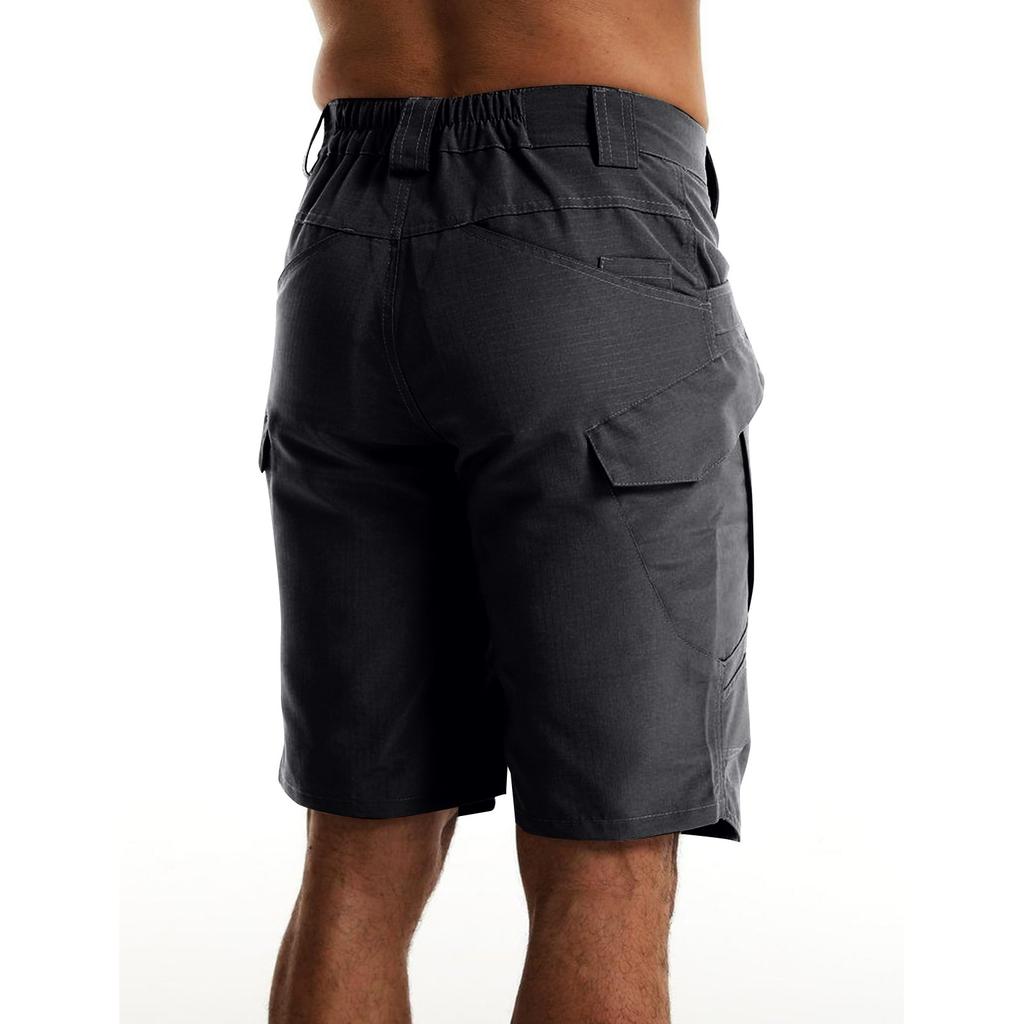 Men's Summer Solid Color Casual Multi-Pocket Sports Quick-Drying Breathable Shorts