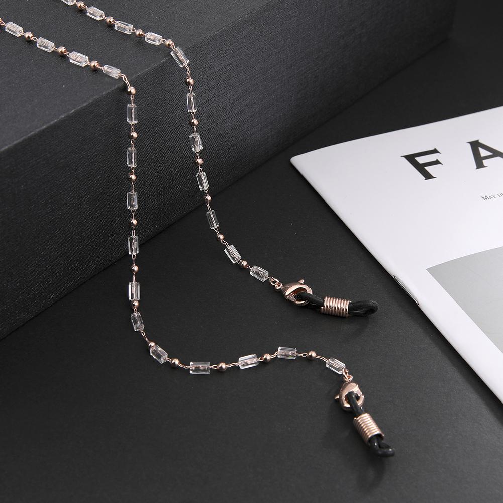 Women Crystal Beads Sunglasses Glasses Chains Lanyards Neck Strap Rope Eyewear Cord Holder Accessories Mask Chain