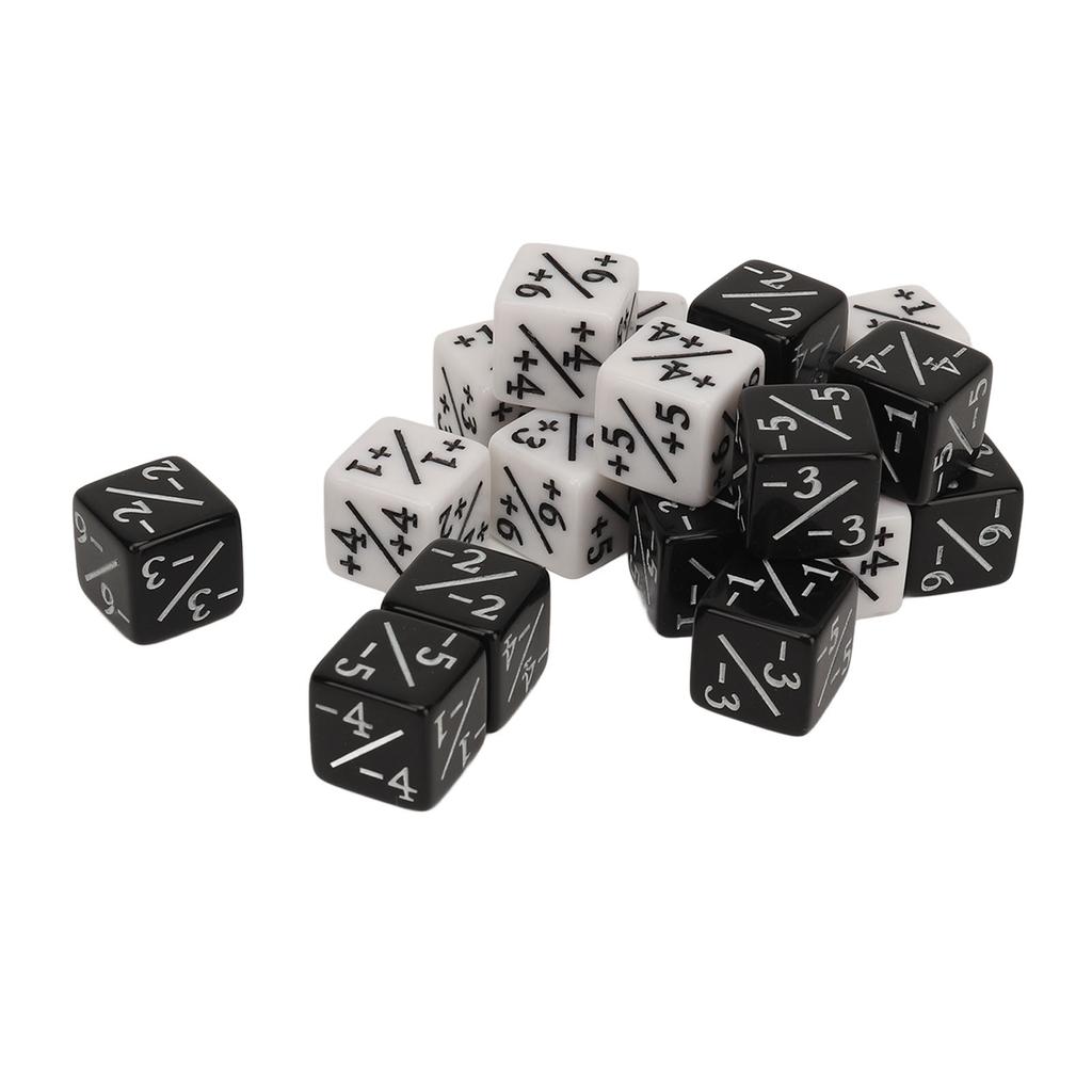 20Pcs Dice Counters Token 15.3mm Positive Negative Dice Counters Set for Board Games Math Games