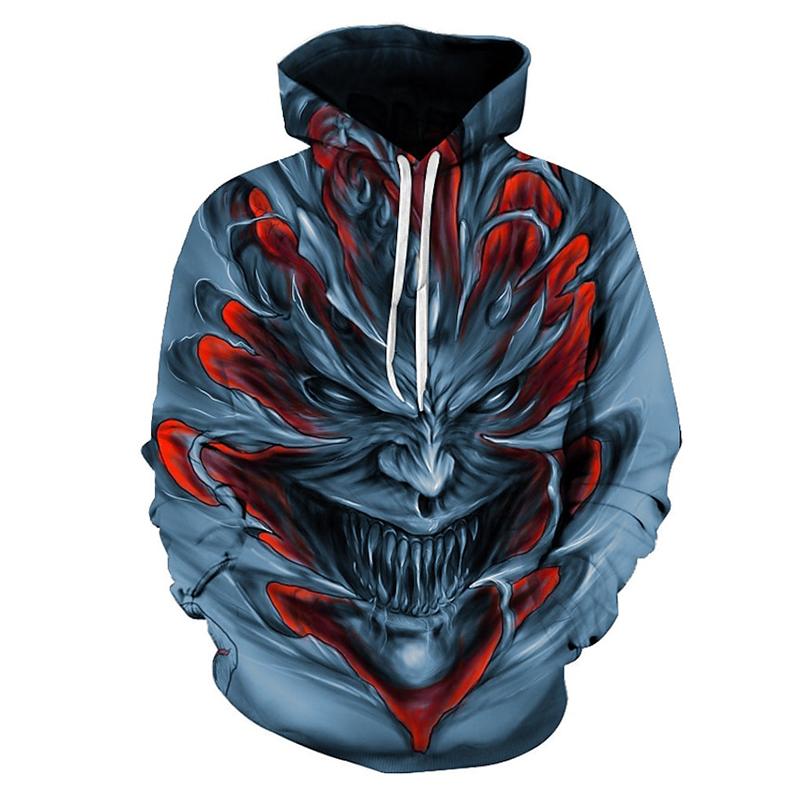 Scary Skull Pattern 3d Print Autumn Men/Women Hoodie Casual Oversized Pullover Popular Sweatshirt Fashion Tops Trend Men Clothes