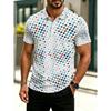 Men's Outdoor Polo Shirt with Colorful Polka Dot Print Design