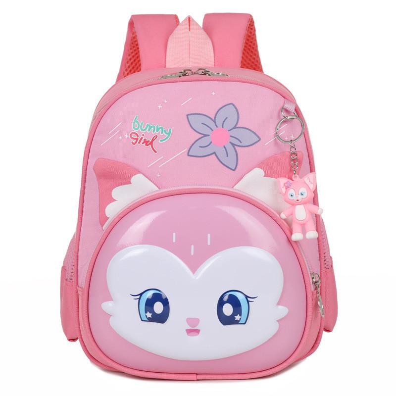 Cute Cartoon Kids Backpack For 3-5 Year Old Boys And Girls Oxford Cloth Breathable And Lightweight Modern And Trendy Style Animal Pattern